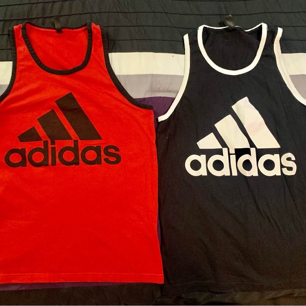 Men’s Small 2 Adidas tank tops